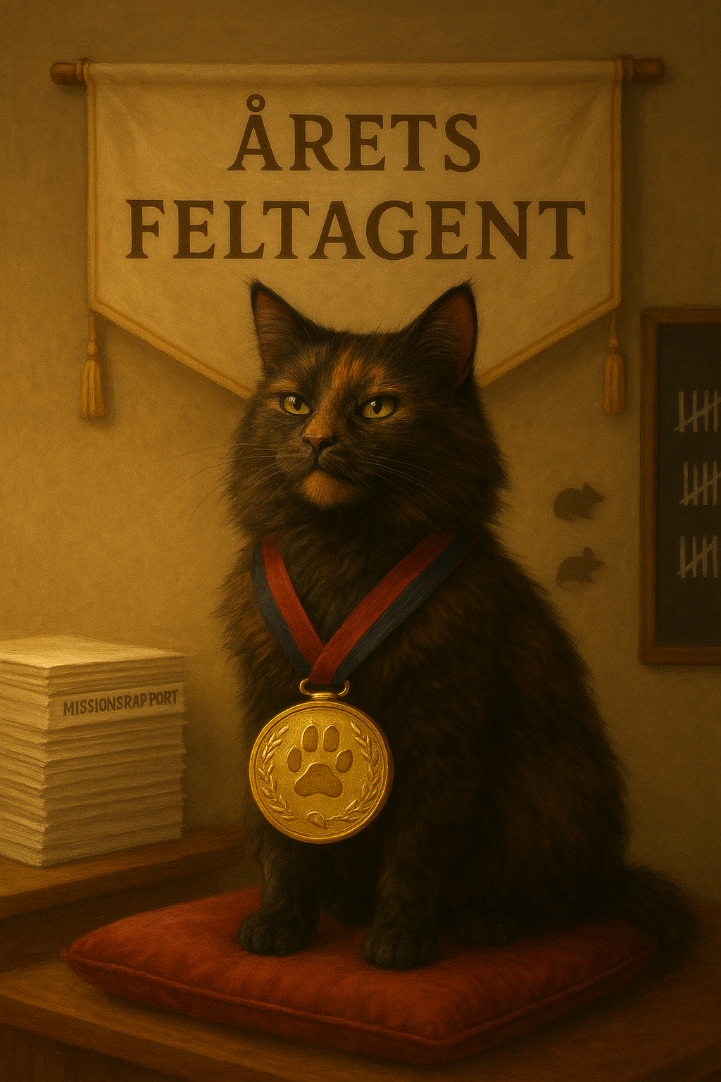 🏅 Den Officielle Medalje: “Ordo Rodentis Destructor – Grand Paw Cross”